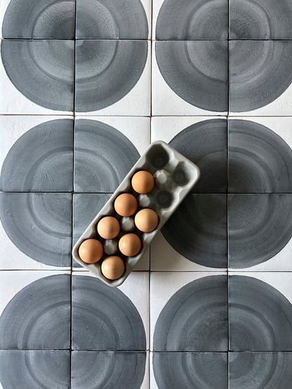 Crest Black 6x6 Hand Painted Artisan Ceramic Tile-Main Inventory-All Products,Patterns-Riad Tile