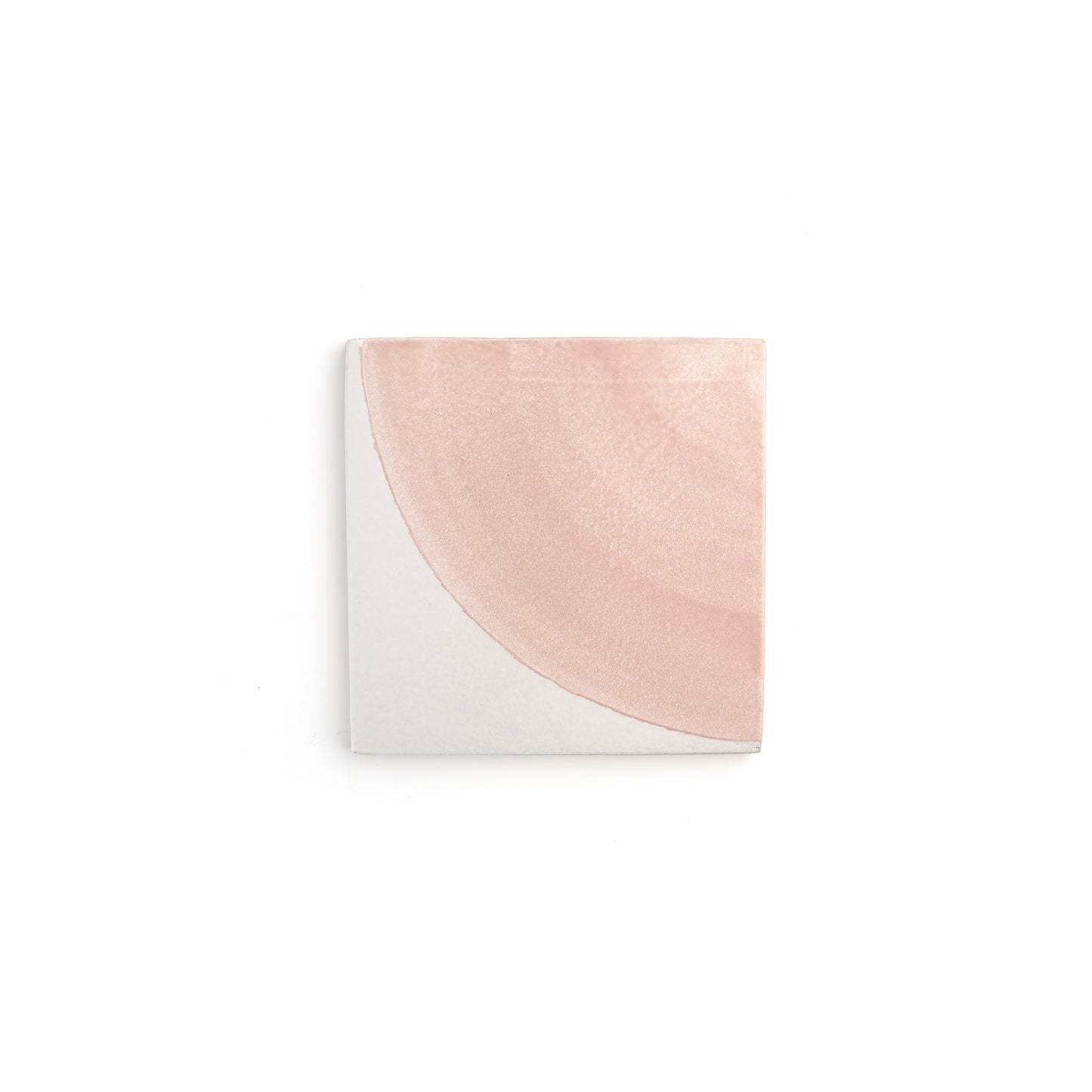 Sample: Crest Pink 6x6 Artisan Hand Painted Ceramic Tile (1 sample)-Sample-Sample-Riad Tile