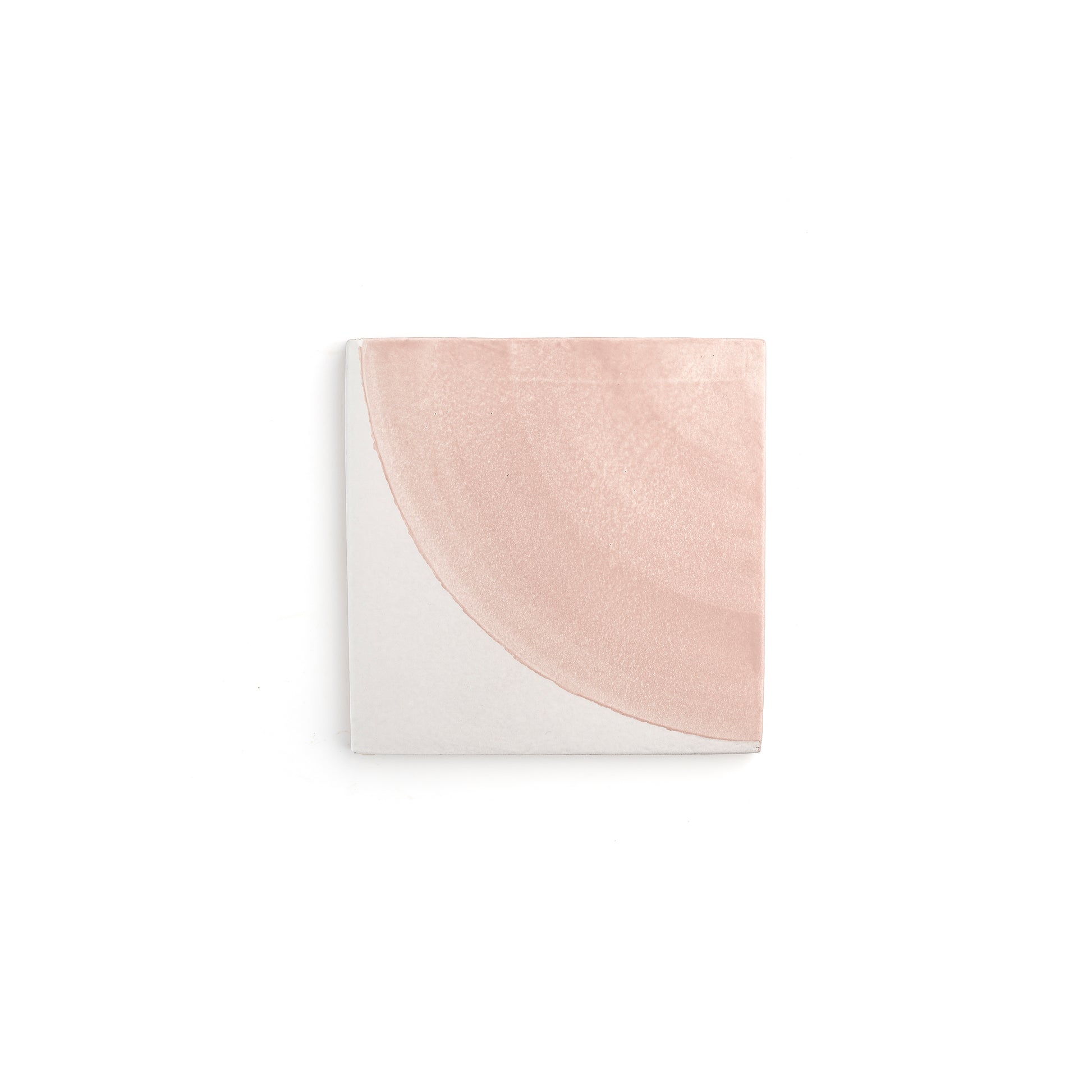 Sample: Crest Pink 6x6 Artisan Hand Painted Ceramic Tile (1 sample)-Sample-Sample-Riad Tile