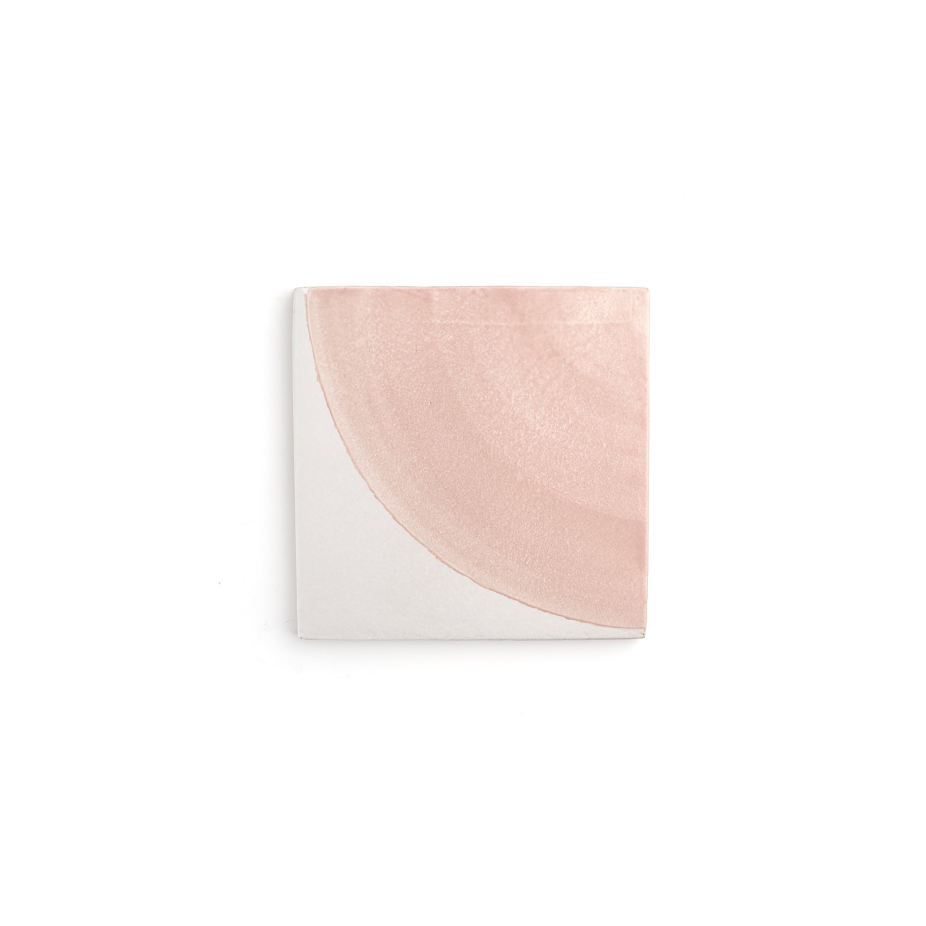 Crest Pink 6x6 Artisan Hand Painted Ceramic Tile