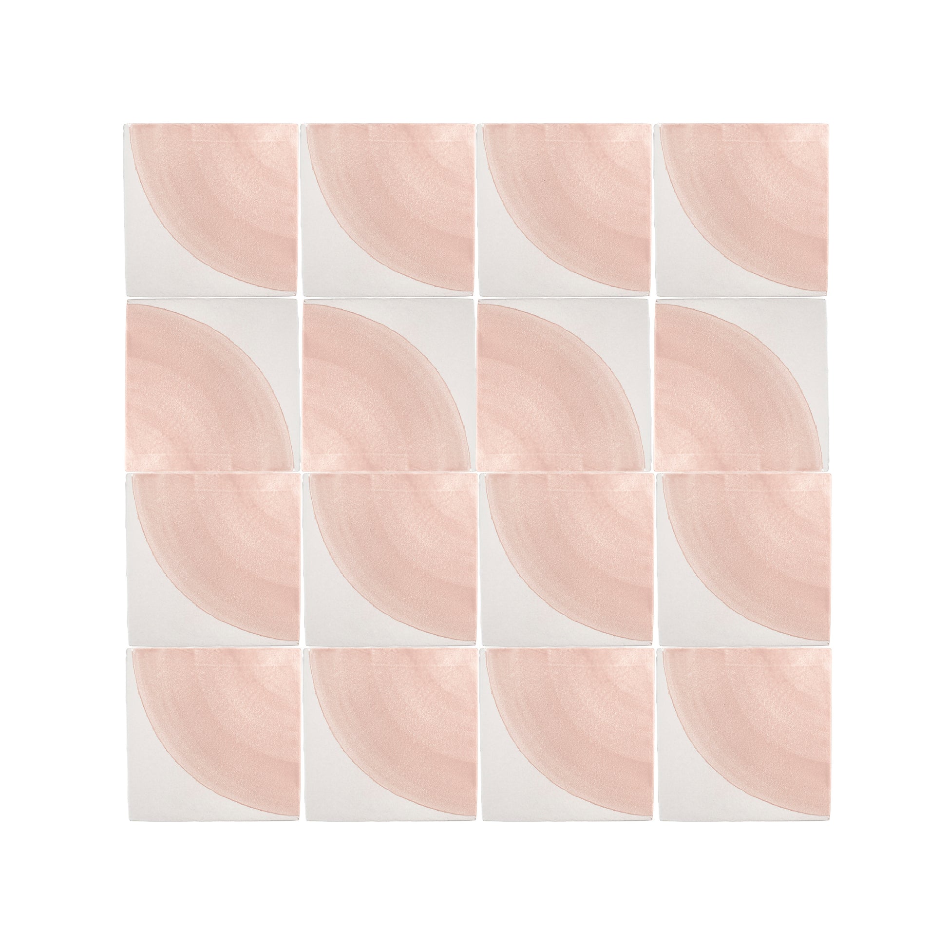 Crest Pink 6x6 Artisan Hand Painted Ceramic Tile-Main Inventory-All Products,Patterns-Riad Tile