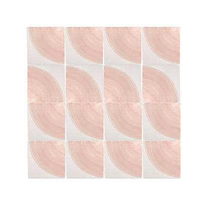 Crest Pink 6x6 Artisan Hand Painted Ceramic Tile-Main Inventory-All Products,Patterns-Riad Tile