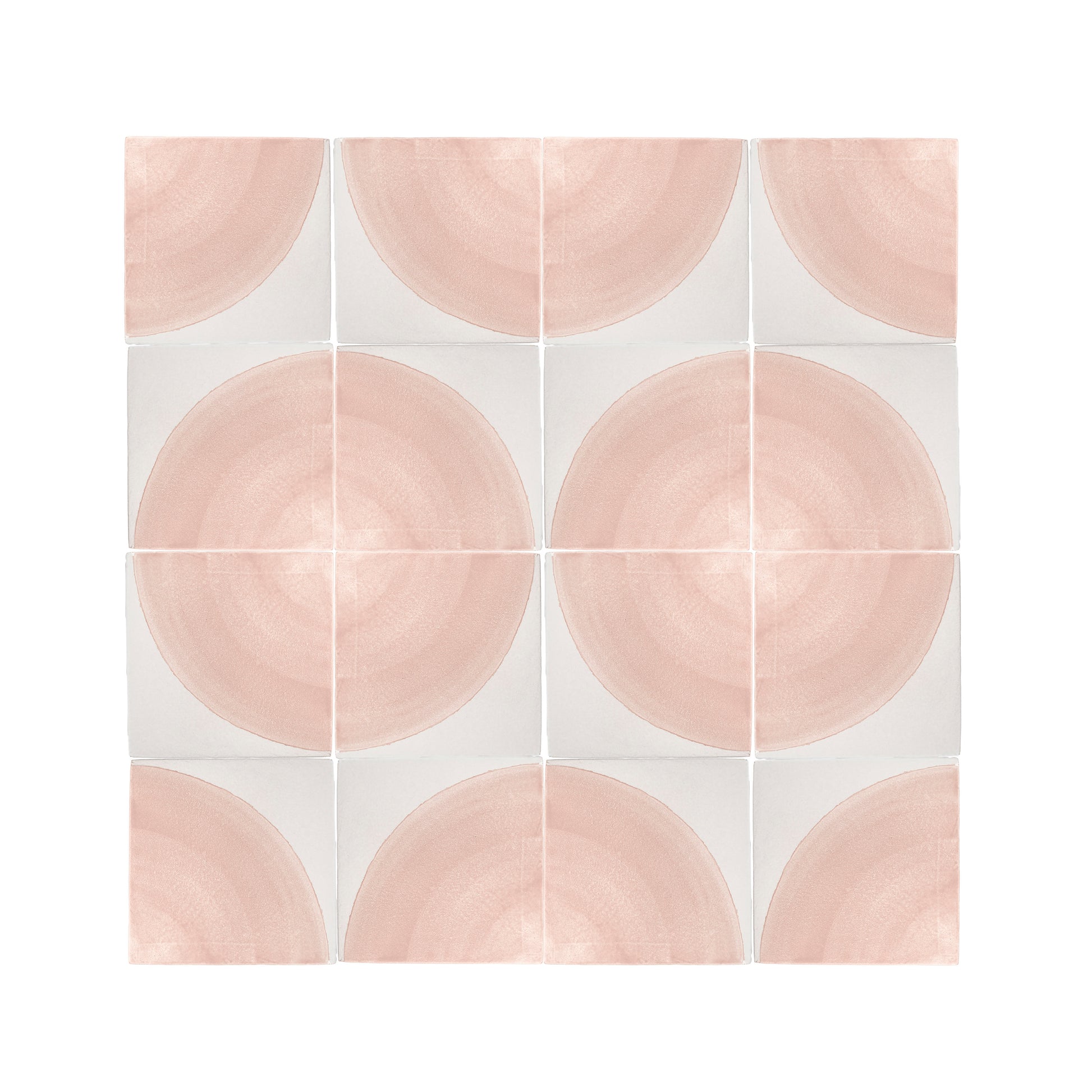 Crest Pink 6x6 Artisan Hand Painted Ceramic Tile-Main Inventory-All Products,Patterns-Riad Tile