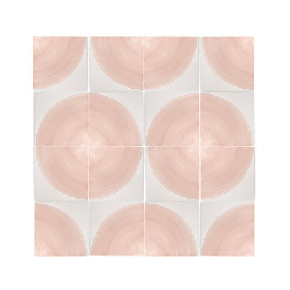 Crest Pink 6x6 Artisan Hand Painted Ceramic Tile-Main Inventory-All Products,Patterns-Riad Tile