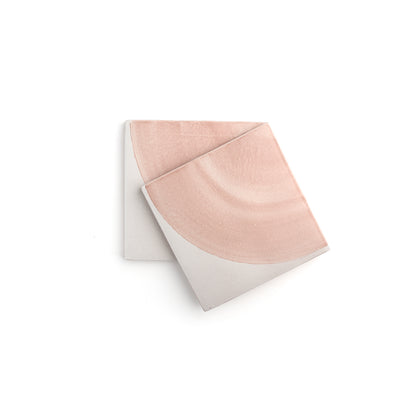 Crest Pink 6x6 Artisan Hand Painted Ceramic Tile-Main Inventory-All Products,Patterns-Riad Tile