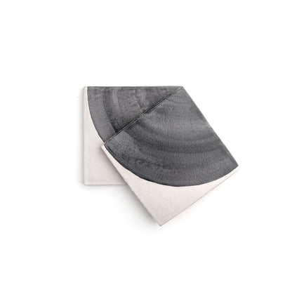 Crest Black 6x6 Hand Painted Artisan Ceramic Tile-Main Inventory-All Products,Patterns-Riad Tile