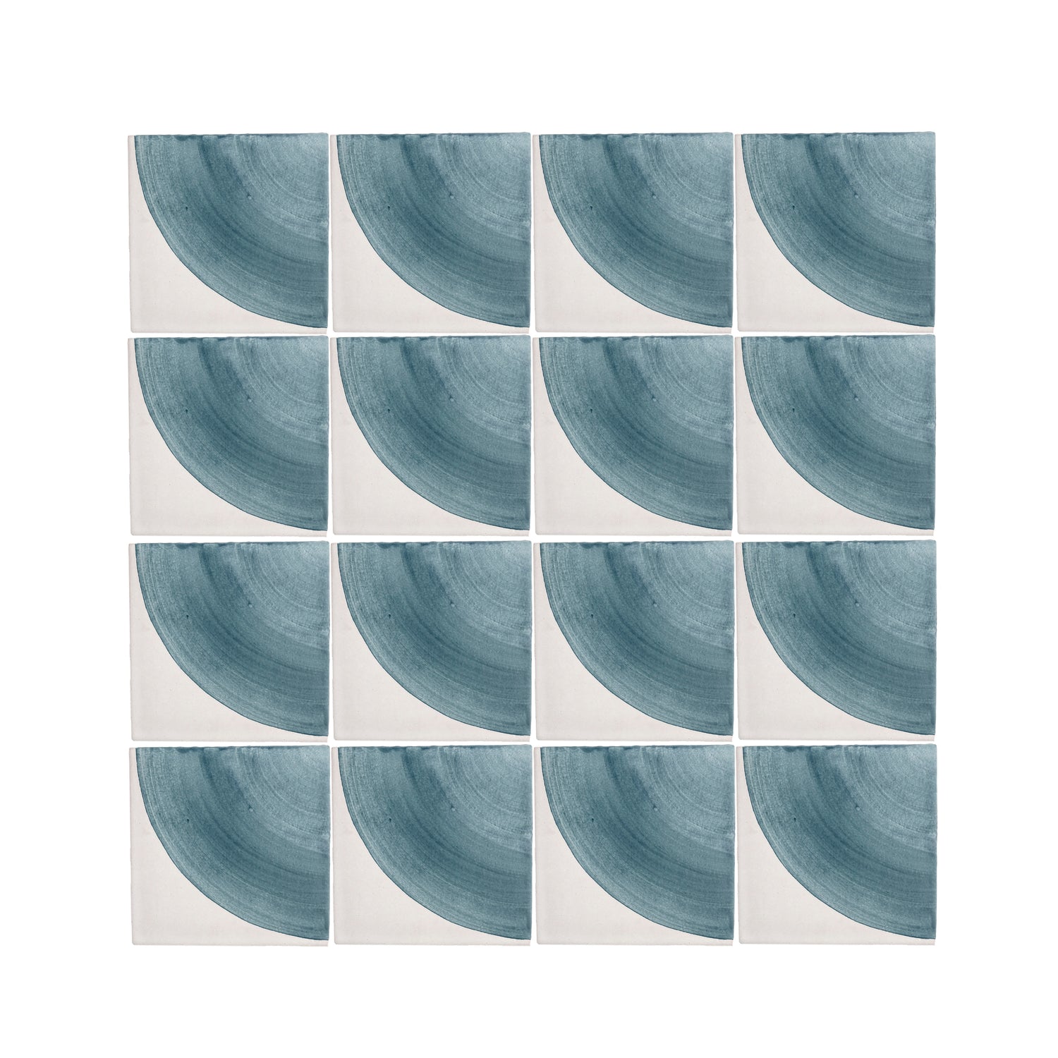 Crest Blue 6x6 Hand Painted Artisan Ceramic Tile-Main Inventory-All Products,Patterns-Riad Tile
