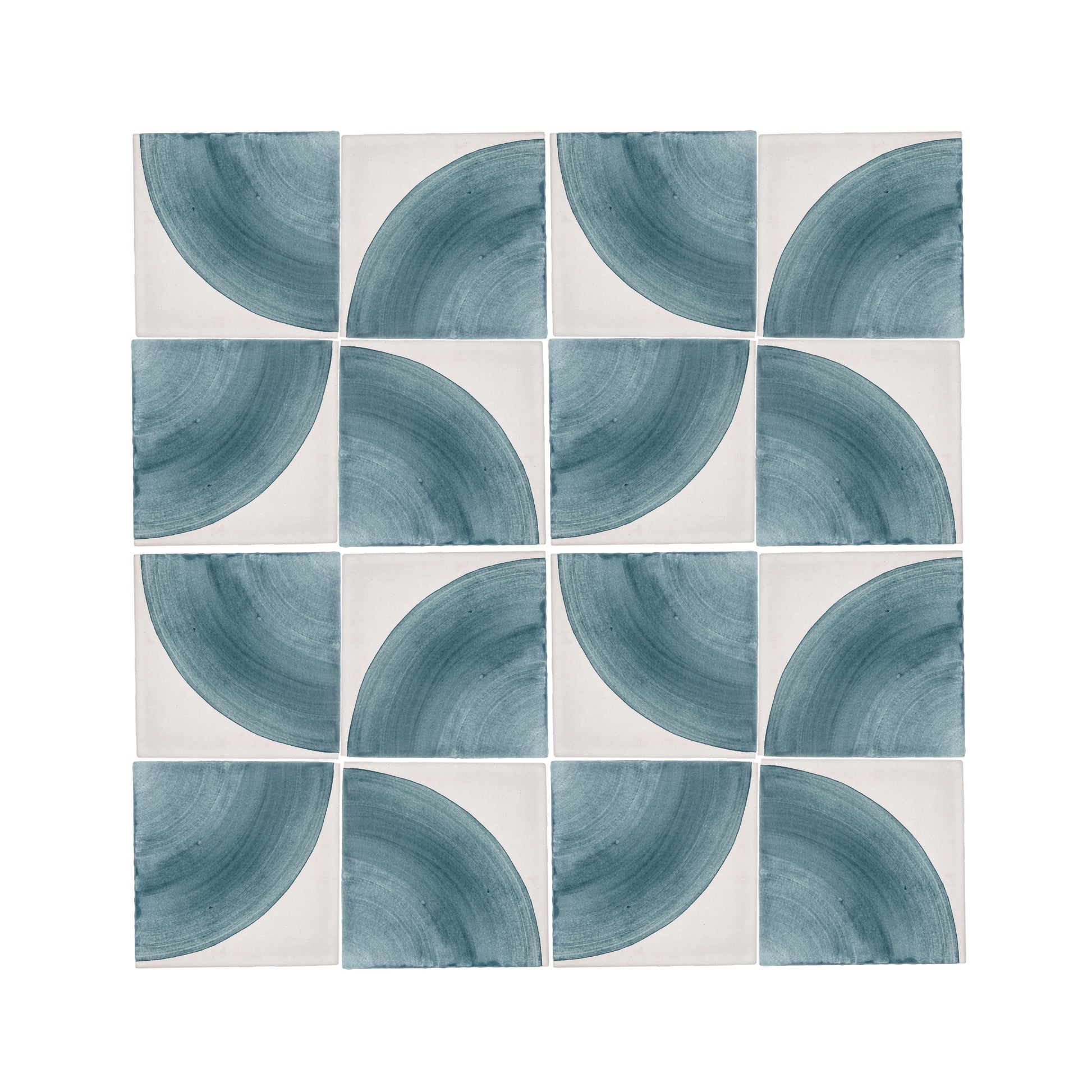 Crest Blue 6x6 Hand Painted Artisan Ceramic Tile-Main Inventory-All Products,Patterns-Riad Tile