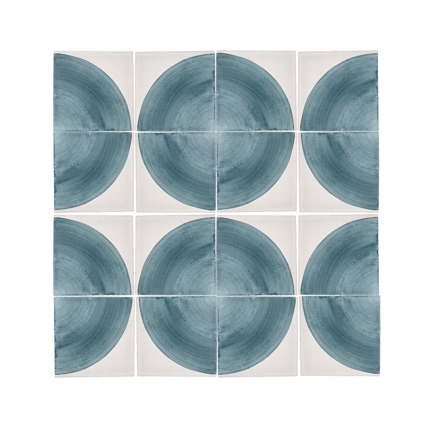 Crest Blue 6x6 Hand Painted Artisan Ceramic Tile-Main Inventory-All Products,Patterns-Riad Tile