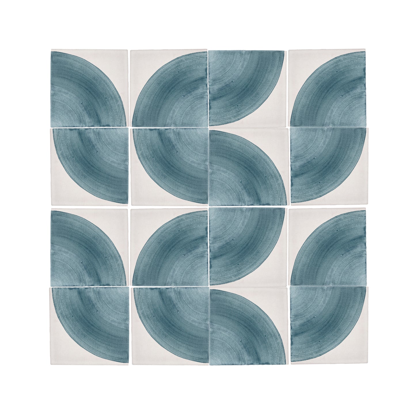 Crest Blue 6x6 Hand Painted Artisan Ceramic Tile-Main Inventory-All Products,Patterns-Riad Tile