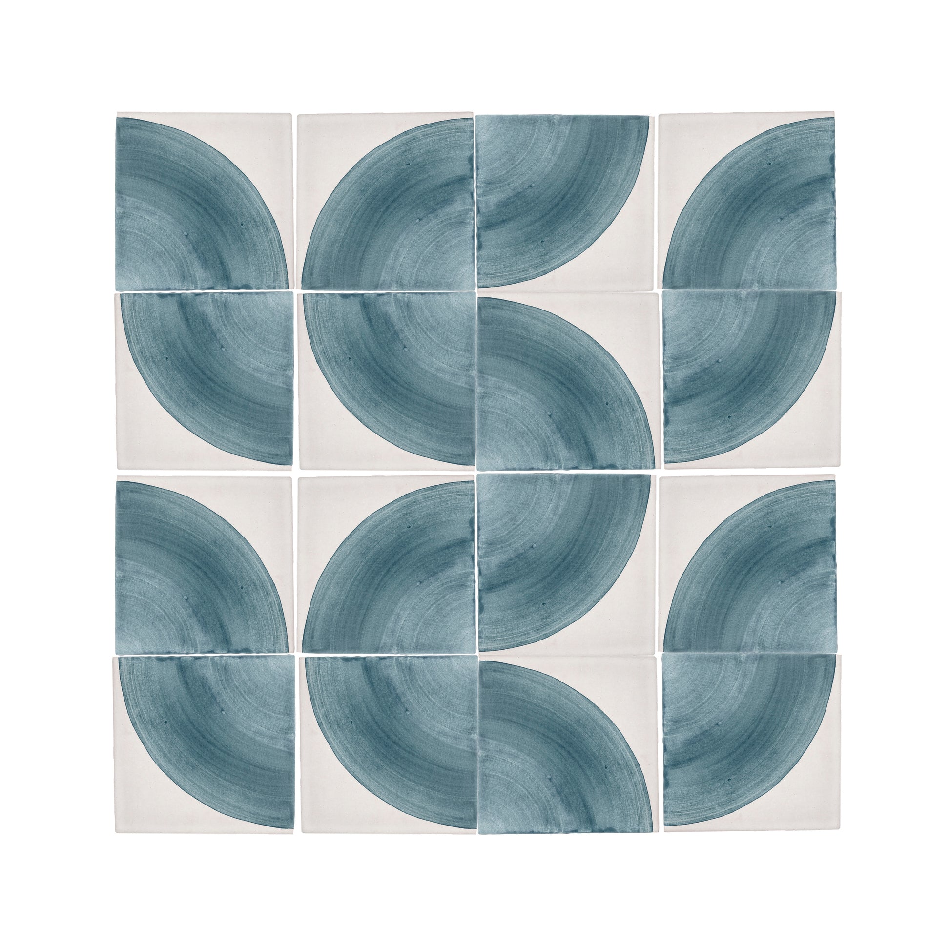 Crest Blue 6x6 Hand Painted Artisan Ceramic Tile-Main Inventory-All Products,Patterns-Riad Tile