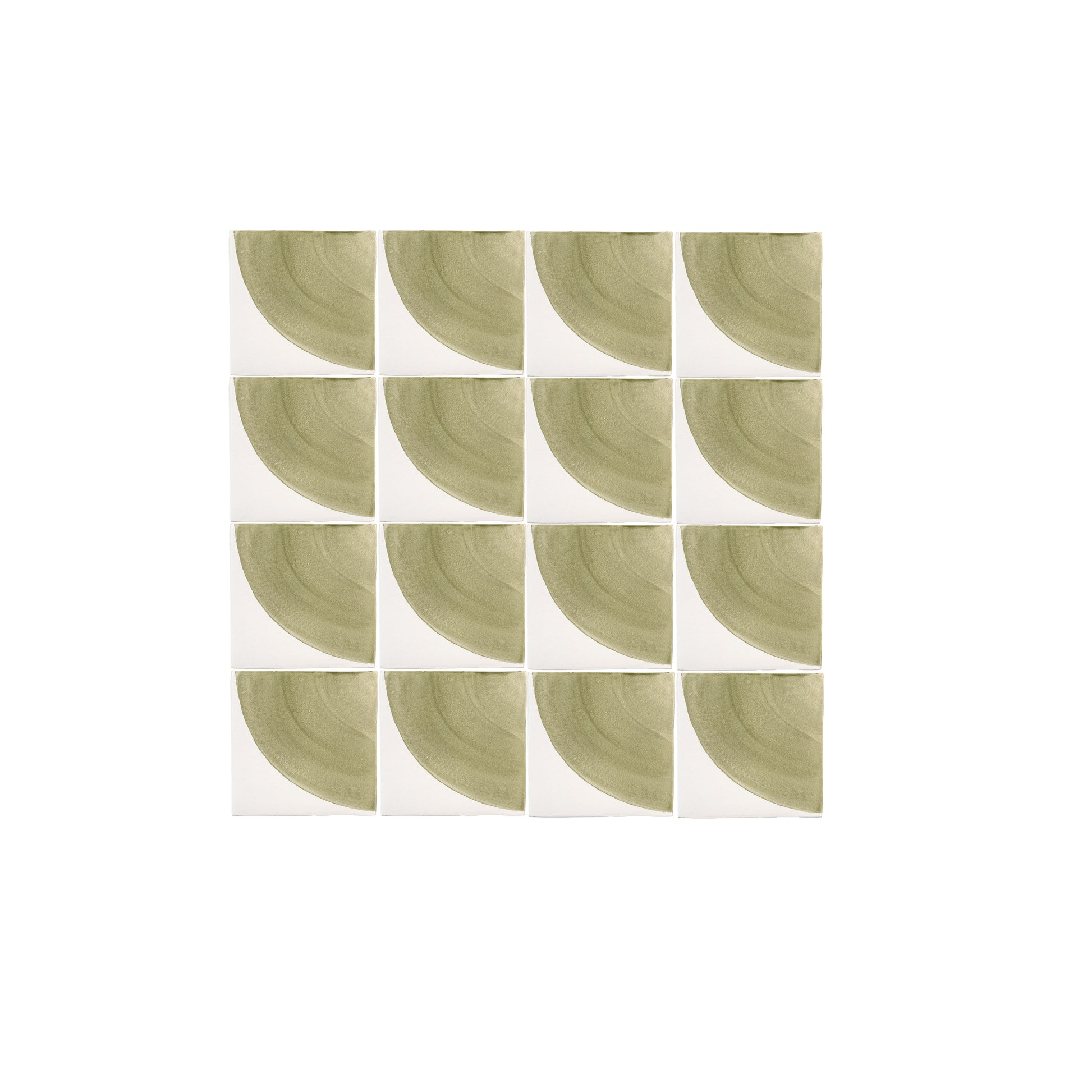 Crest Green 6x6 Hand Painted Artisan Ceramic Tile-Main Inventory-All Products,Patterns-Riad Tile