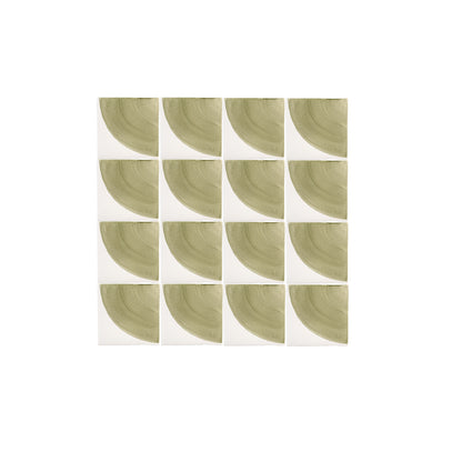 Crest Green 6x6 Hand Painted Artisan Ceramic Tile-Main Inventory-All Products,Patterns-Riad Tile
