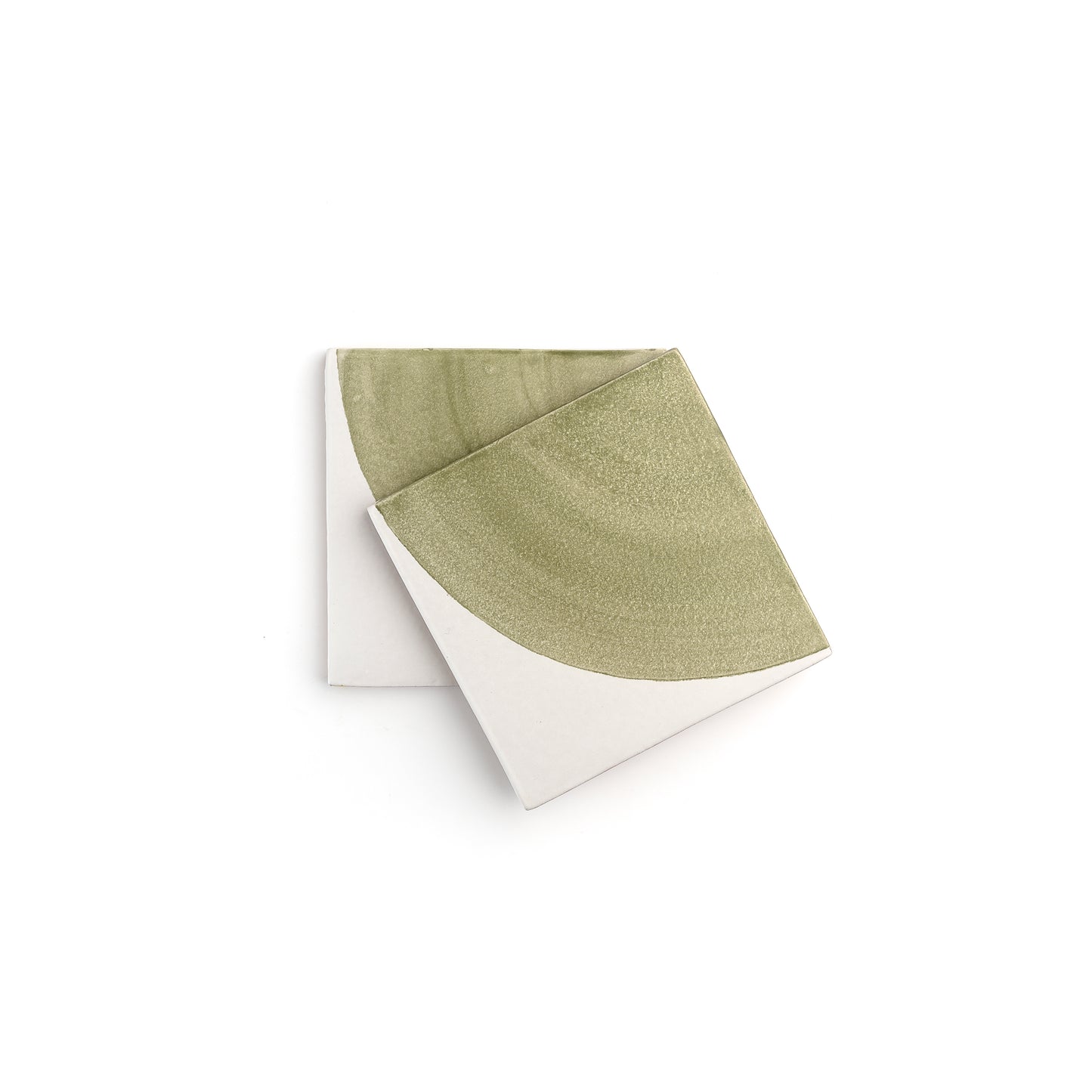 Crest Green 6x6 Hand Painted Artisan Ceramic Tile-Main Inventory-All Products,Patterns-Riad Tile