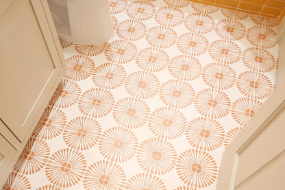 Dandelion Terracotta Ceramic Tile-Main Inventory-All Products,Neutral Ceramic,Patterns,Under 10-Riad Tile
