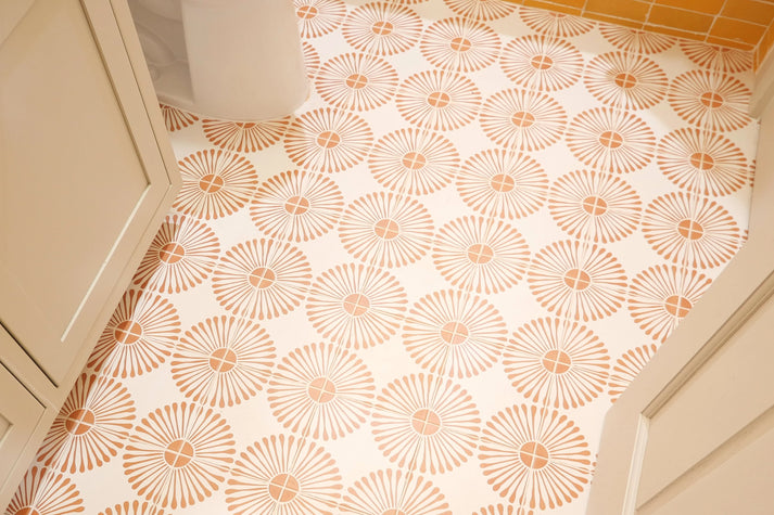 Dandelion Terracotta Ceramic Tile-Main Inventory-All Products,Neutral Ceramic,Patterns,Under 10-Riad Tile