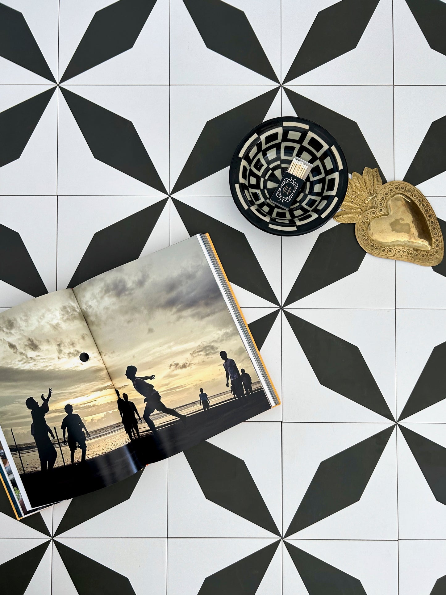 Diamond Black & White Ceramic Tile-Main Inventory-All Products,Patterns,Under 10-Riad Tile