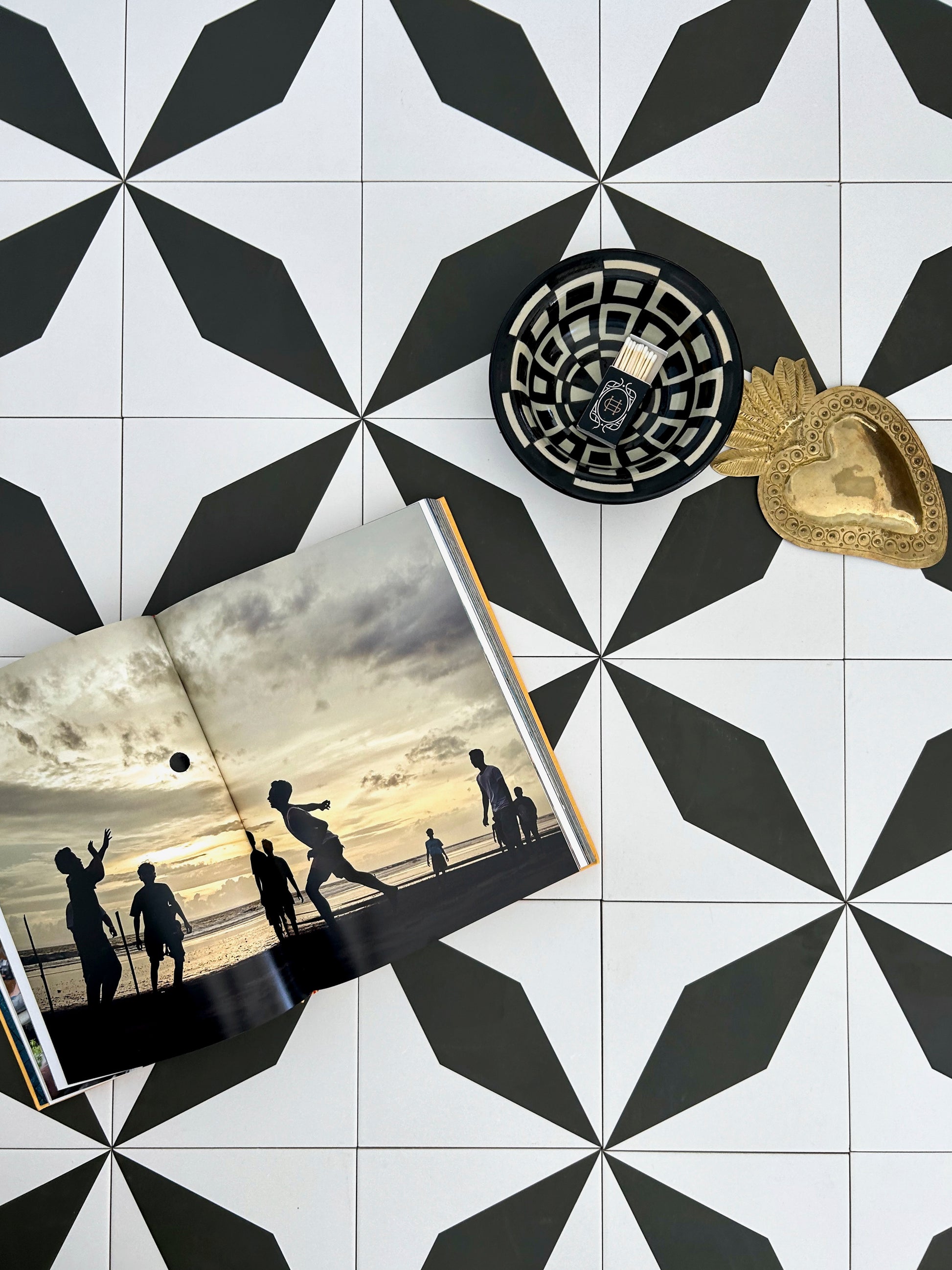 Diamond Black & White Ceramic Tile-Main Inventory-All Products,Patterns,Under 10-Riad Tile
