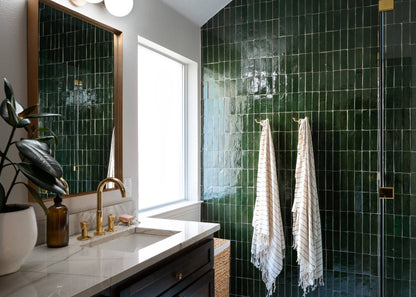 Emerald Green 2x6 Thin Bejmat Zellige Tile-Main Inventory-All Products,Solids,Zellige Tile-Riad Tile