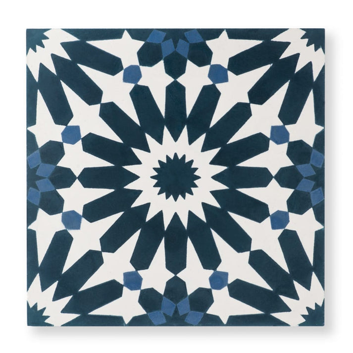 Sample: Erizo Blue Cement Tile-Sample-Sample-Riad Tile