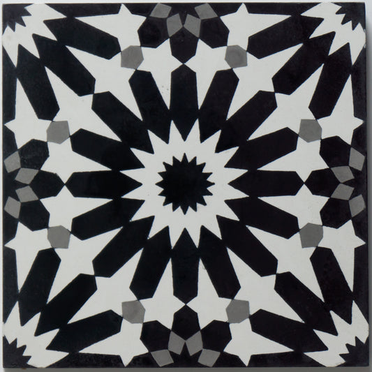 Erizo Black Cement Tile-Main Inventory-Riad Tile