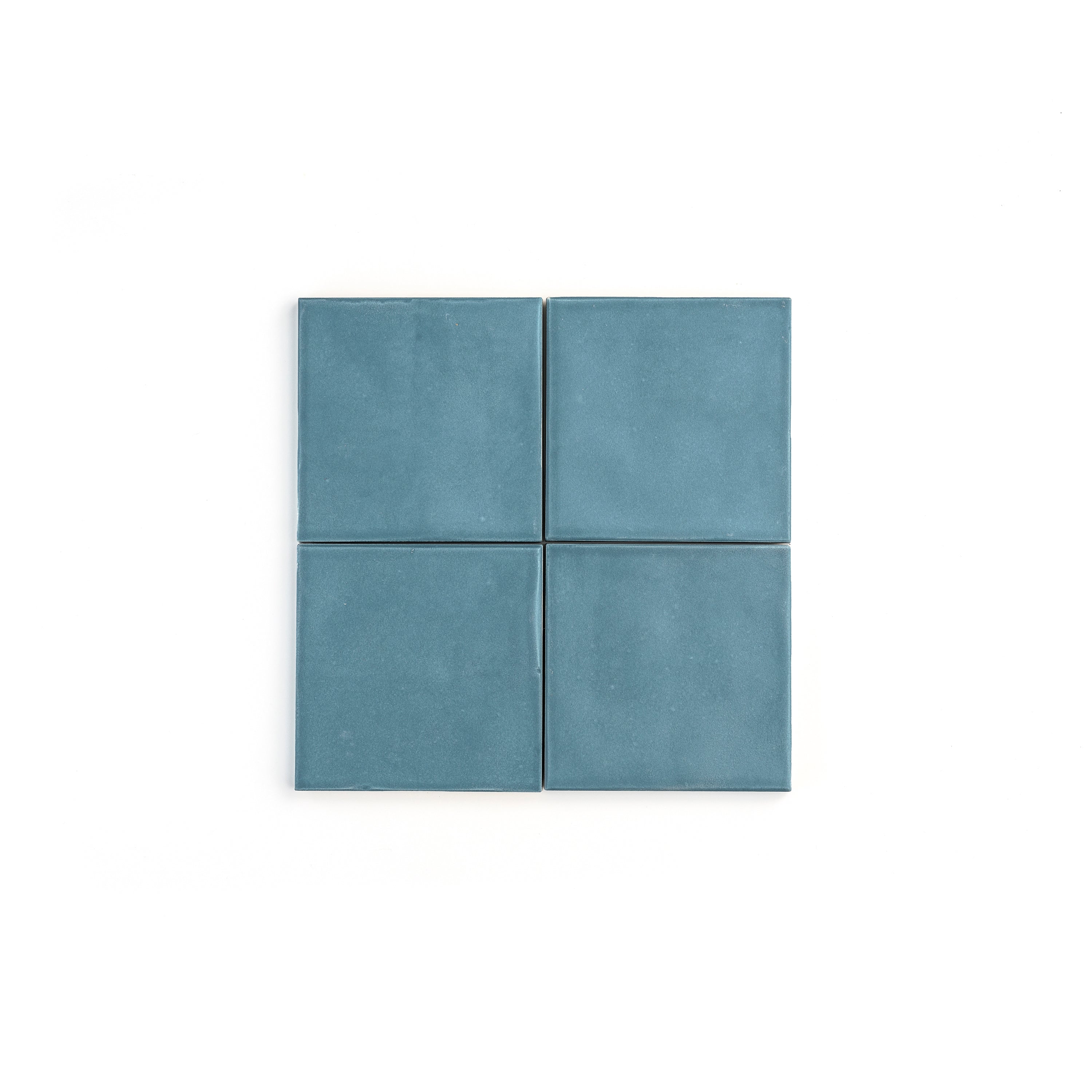 Aegean Blue 4x4 Formed Ceramic Tile | Matte