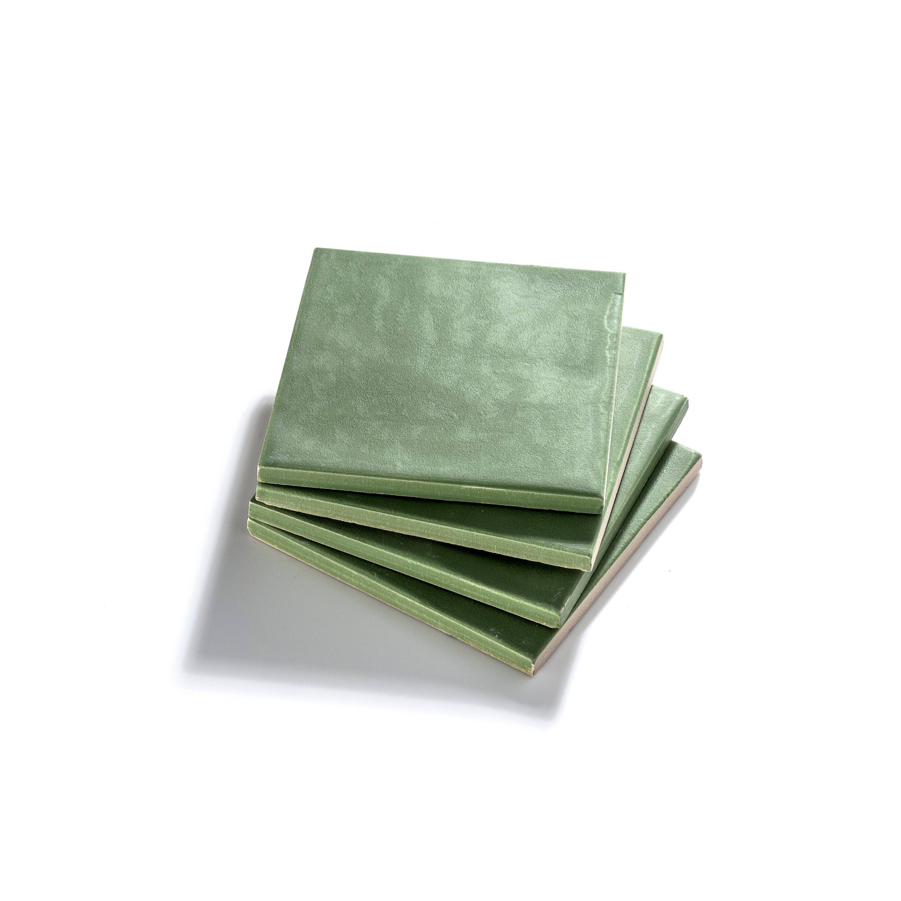 Cactus Green 4x4 Formed Ceramic Tile | Matte