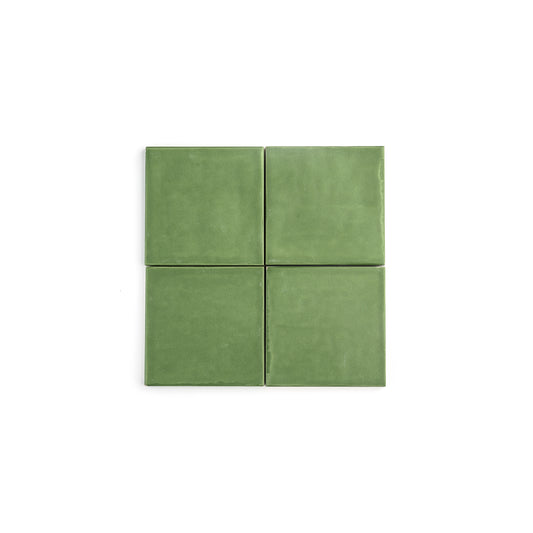 Cactus Green 4x4 Formed Ceramic Tile | Matte-Main Inventory-All Products,Solids,Under 10-Riad Tile