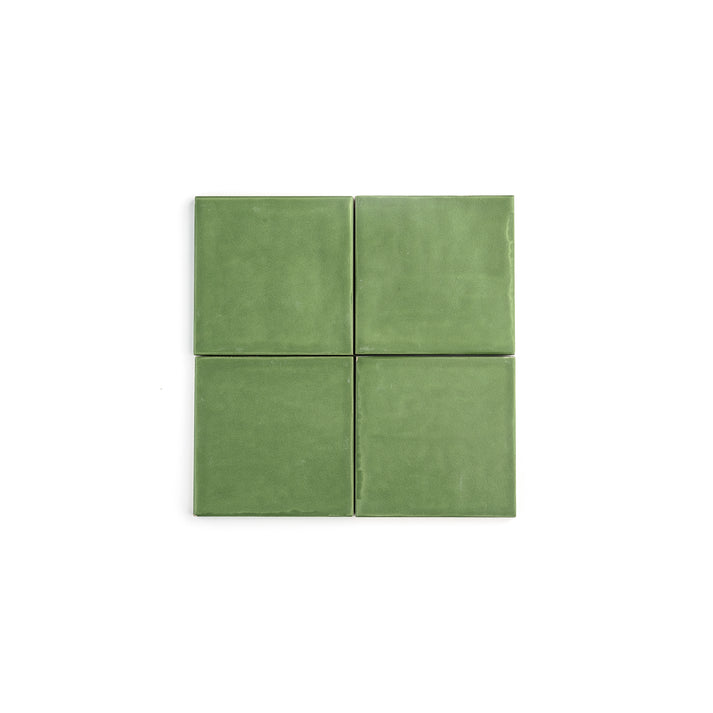Cactus Green 4x4 Formed Ceramic Tile | Matte-Main Inventory-All Products,Solids,Under 10-Riad Tile
