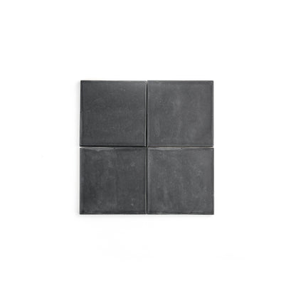 Deep Black 4x4 Formed Ceramic Tile | Matte-Main Inventory-All Products,Solids,Under 10-Riad Tile