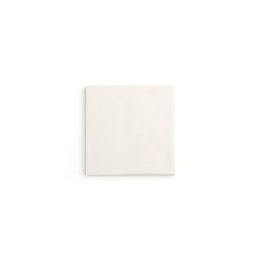 Glossy white ceramic tile in classic square design