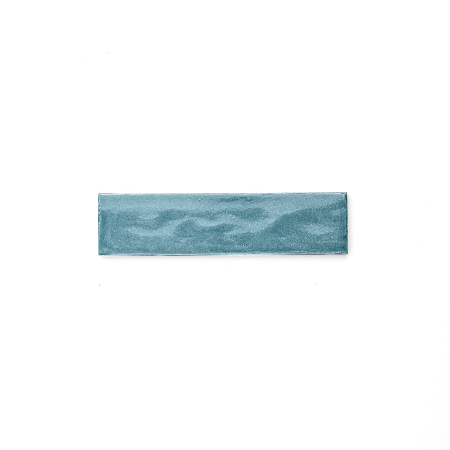 Sample: Aegean Blue 2x8 Formed Ceramic Tile | Glossy (1 sample piece)-Sample-Sample-Riad Tile