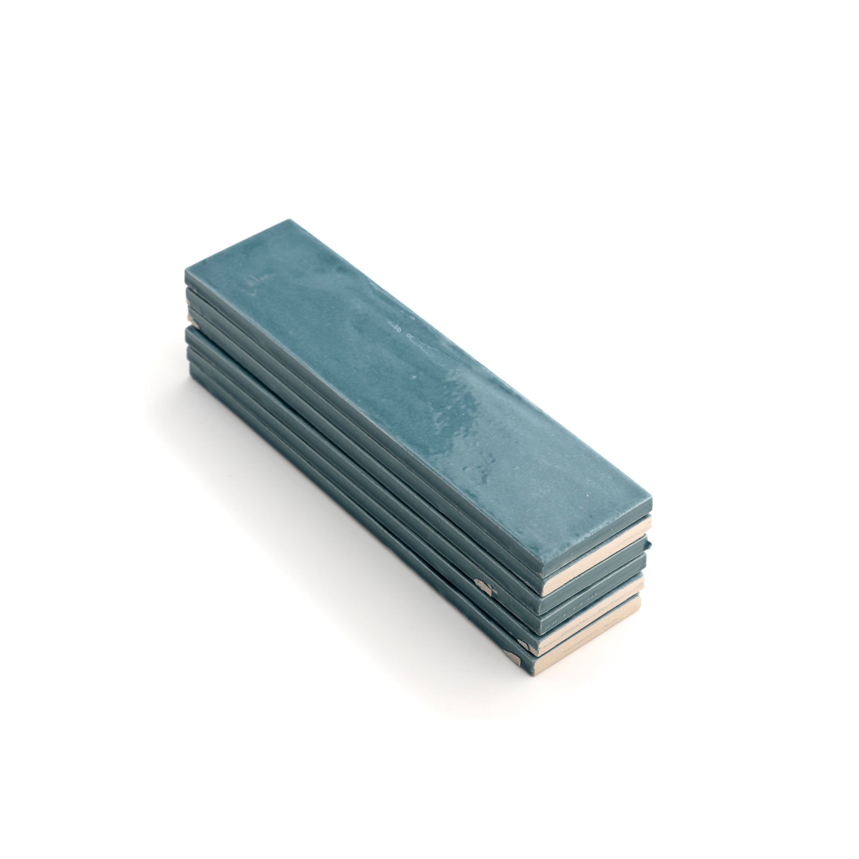 Aegean Blue 2x8 Formed Ceramic Tile | Glossy