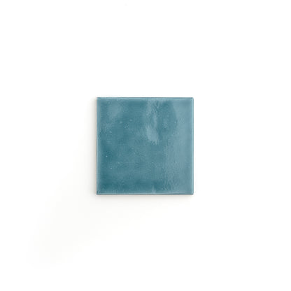 Sample: Aegean Blue 4x4 Formed Ceramic Tile | Glossy (1 sample piece)-Sample-Sample-Riad Tile
