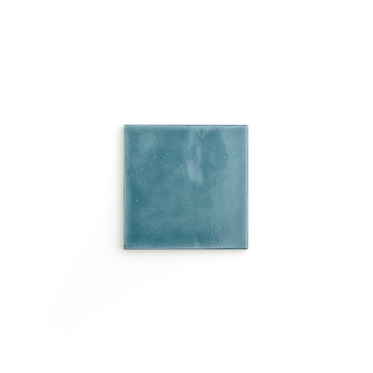 Sample: Aegean Blue 4x4 Formed Ceramic Tile | Glossy (1 sample piece)-Sample-Sample-Riad Tile