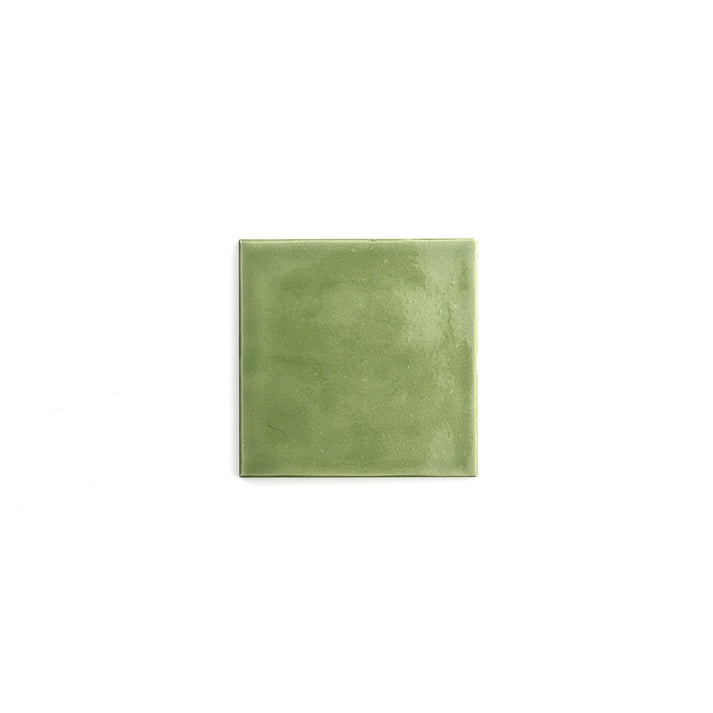 Sample: Cactus Green 4x4 Formed Ceramic Tile | Glossy (1 sample piece)-Sample-Sample-Riad Tile