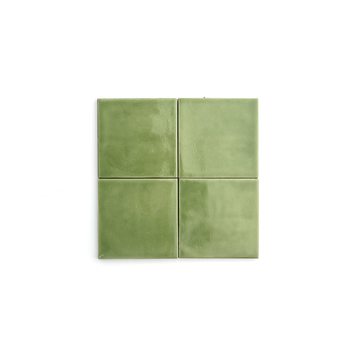 Cactus Green 4x4 Formed Ceramic Tile | Glossy-Main Inventory-All Products,Solids,Under 10-Riad Tile