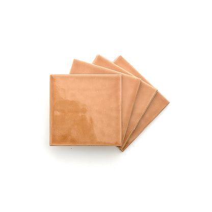 Clay 4x4 Formed Ceramic Tile | Glossy-Main Inventory-All Products,Neutral Ceramic,Solids,Under 10-Riad Tile