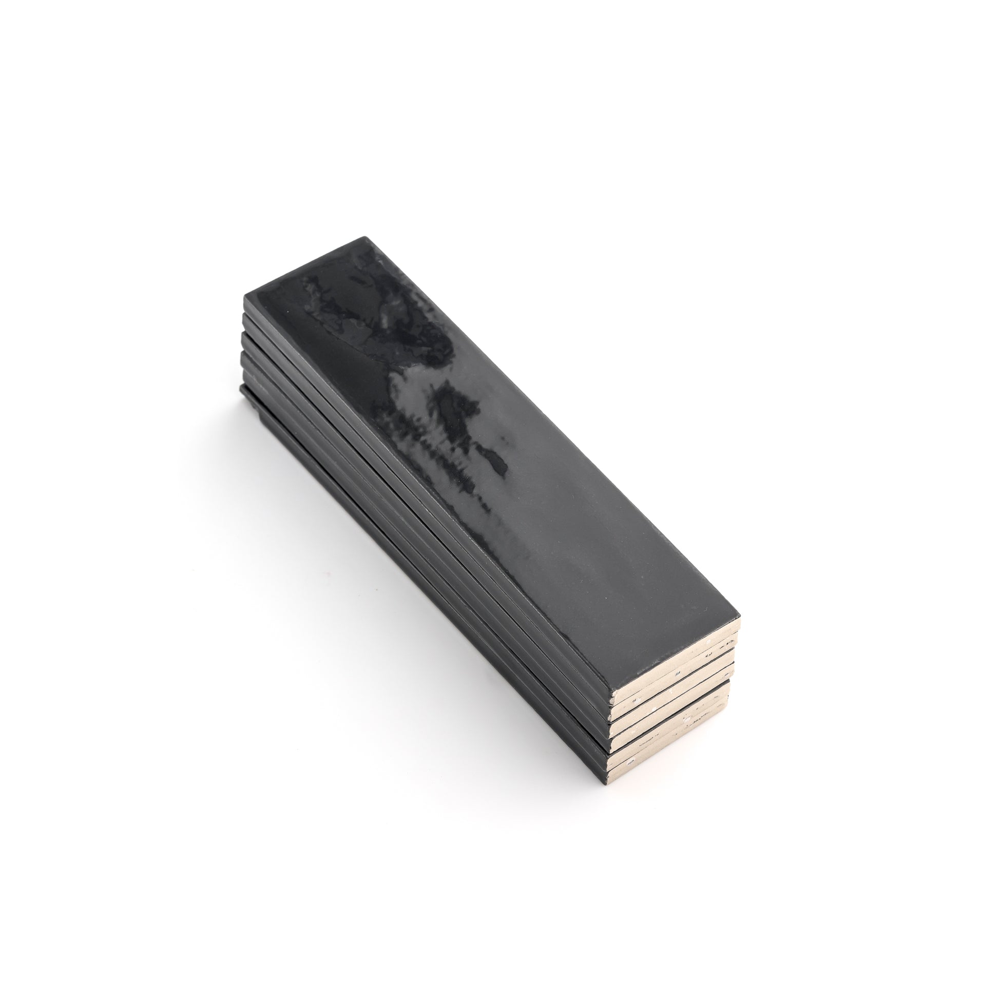 Deep Black 2x8 Formed Ceramic Tile | Glossy-Main Inventory-All Products,Solids,Under 10-Riad Tile