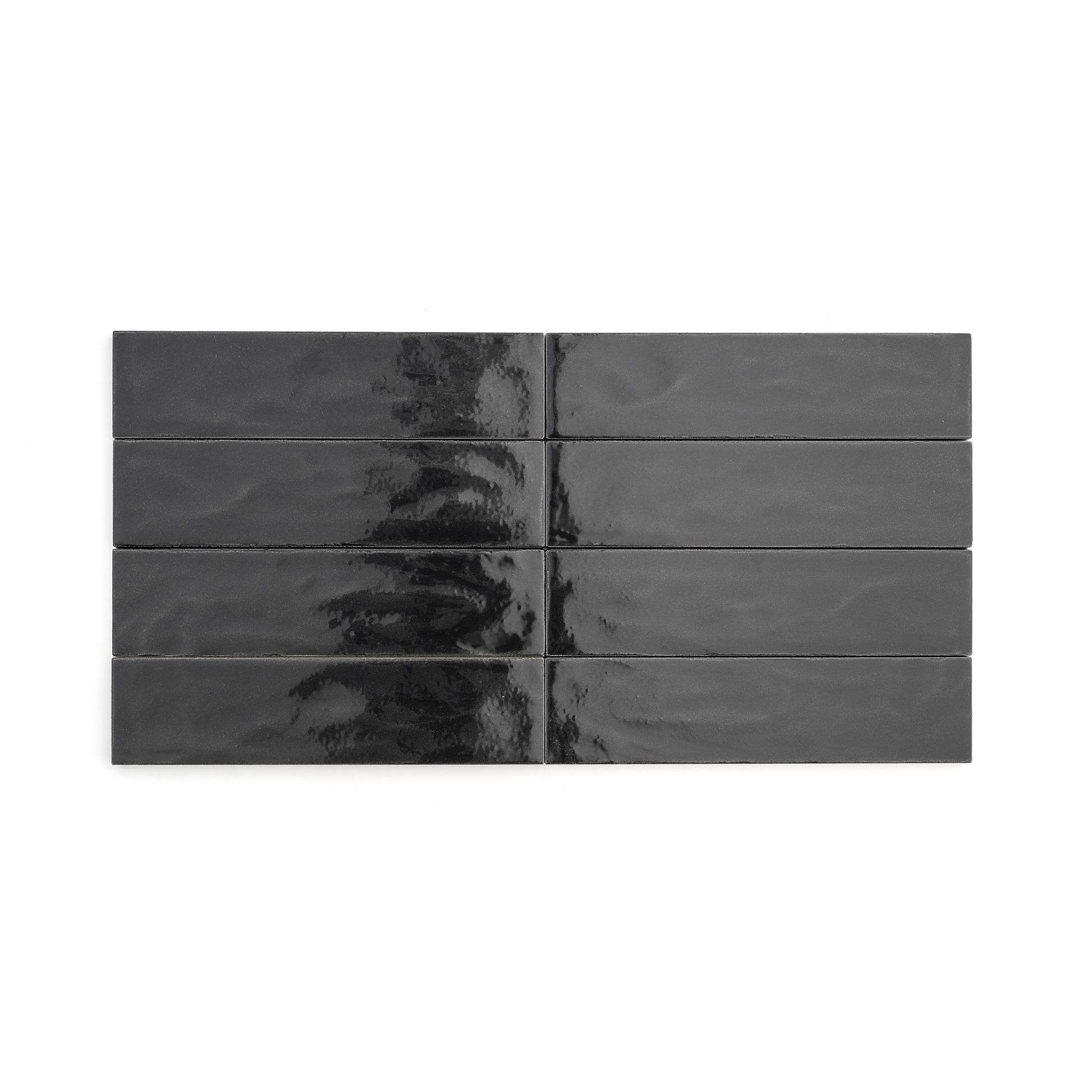 Deep Black 2x8 Formed Ceramic Tile | Glossy-Main Inventory-All Products,Solids,Under 10-Riad Tile