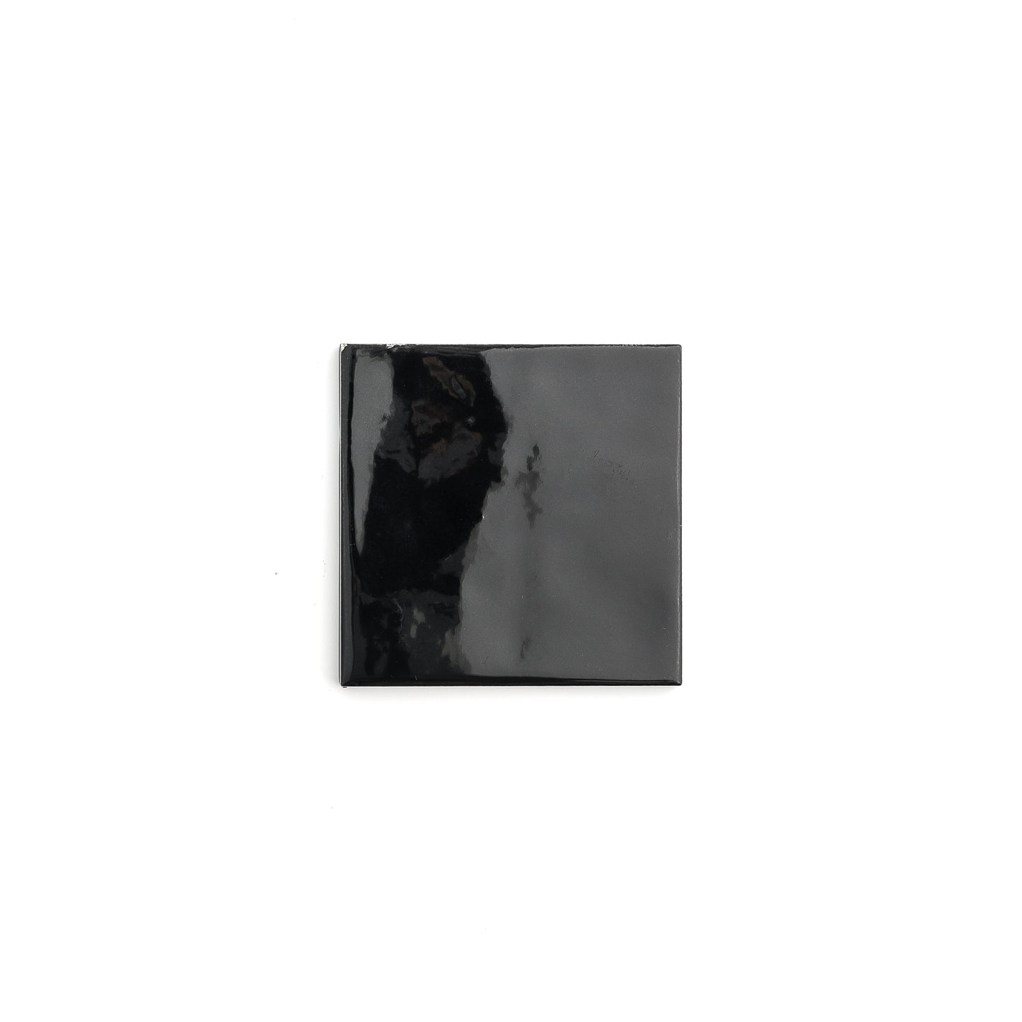Sample: Deep Black 4x4 Formed Ceramic Tile | Glossy (1 sample piece)-Sample-Sample-Riad Tile