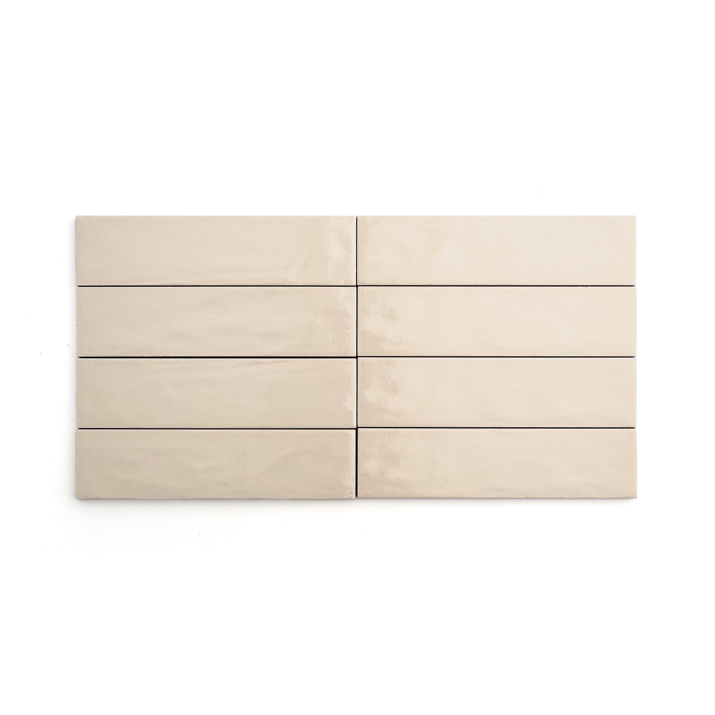 Latte 2x8 Formed Ceramic Tile | Glossy