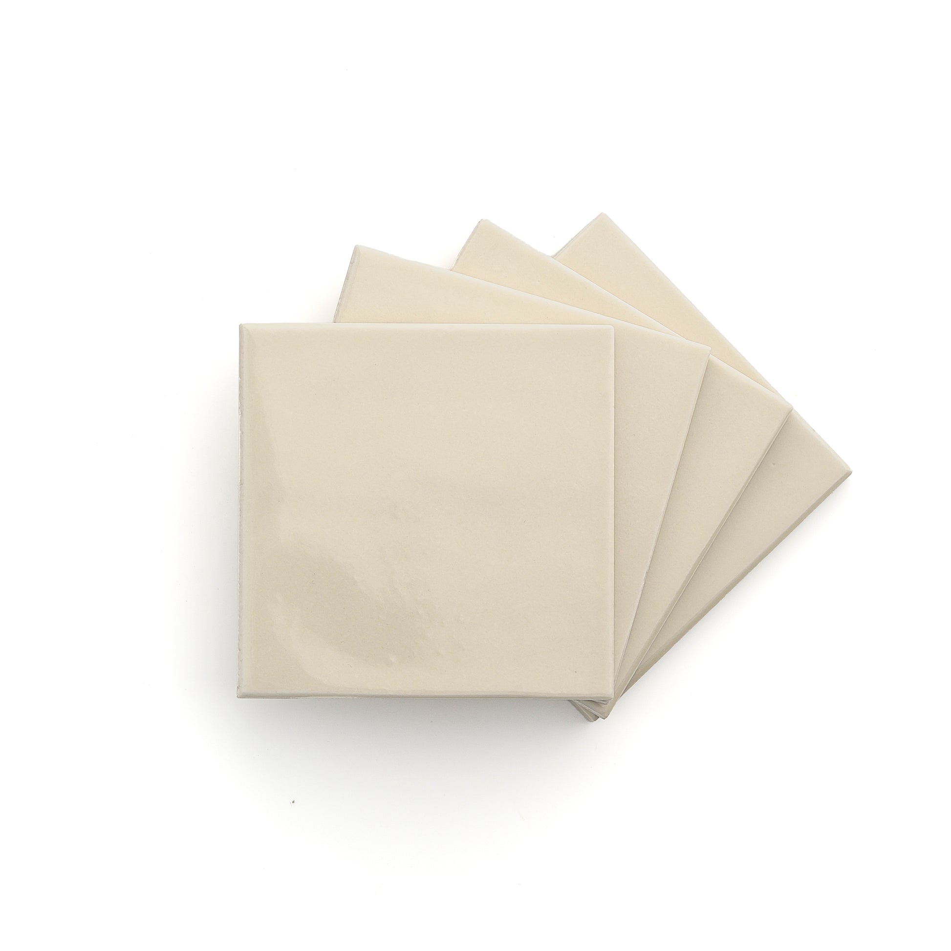 Latte 4x4 Formed Ceramic Tile | Glossy-Main Inventory-All Products,Neutral Ceramic,Solids,Under 10-Riad Tile