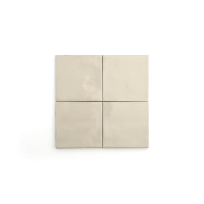 Latte 4x4 Formed Ceramic Tile | Glossy-Main Inventory-All Products,Neutral Ceramic,Solids,Under 10-Riad Tile