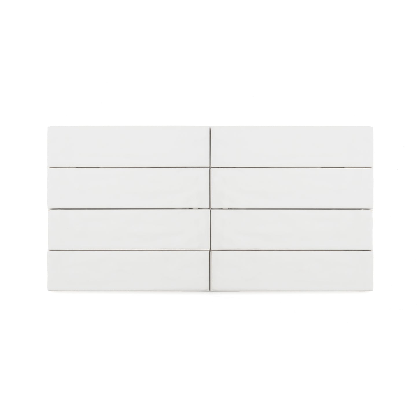 White 2x8 Formed Ceramic Tile | Glossy-Main Inventory-All Products,Neutral Ceramic,Solids,Under 10-Riad Tile
