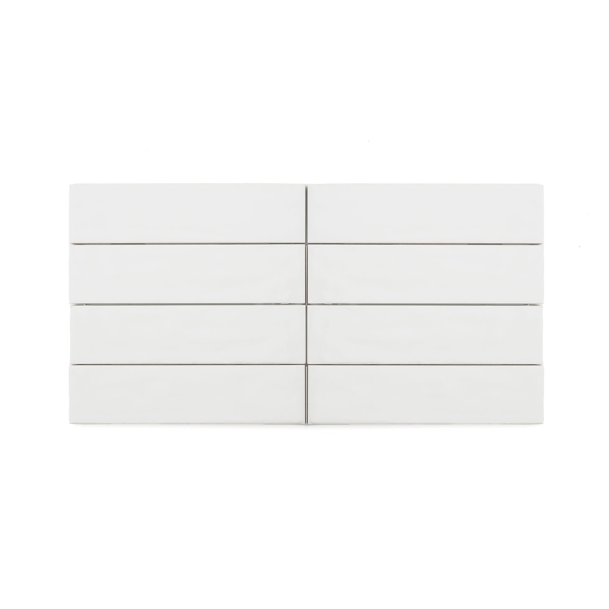 White 2x8 Formed Ceramic Tile | Glossy-Main Inventory-All Products,Neutral Ceramic,Solids,Under 10-Riad Tile