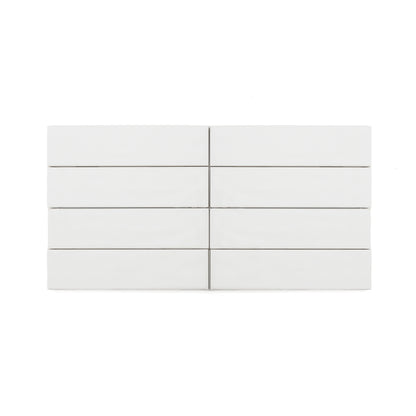 White 2x8 Formed Ceramic Tile | Glossy-Main Inventory-All Products,Neutral Ceramic,Solids,Under 10-Riad Tile