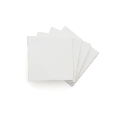 White 4x4 Formed Ceramic Tile | Glossy-Main Inventory-All Products,Neutral Ceramic,Solids,Under 10-Riad Tile