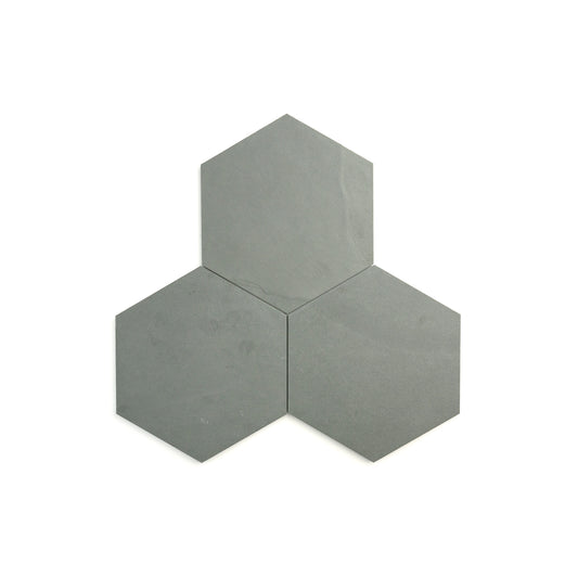 Grey 10 Inch Hexagon Brazilian Slate-Main Inventory-All Products,Natural Stone-Riad Tile