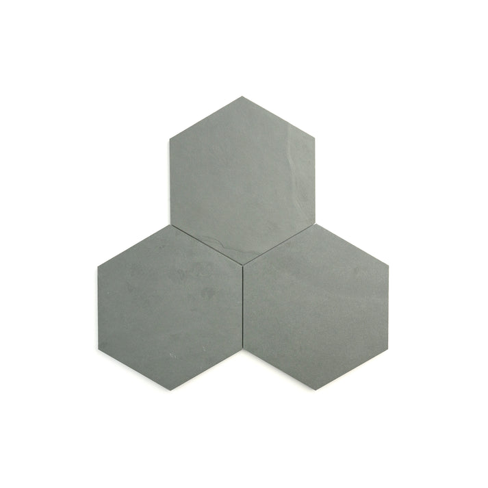 Grey 10 Inch Hexagon Brazilian Slate-Main Inventory-All Products,Natural Stone-Riad Tile
